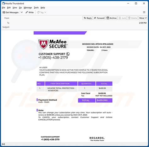 mcafee scam email 2023|McAfee Has Successfully Renewed Your Membership Email Scam.